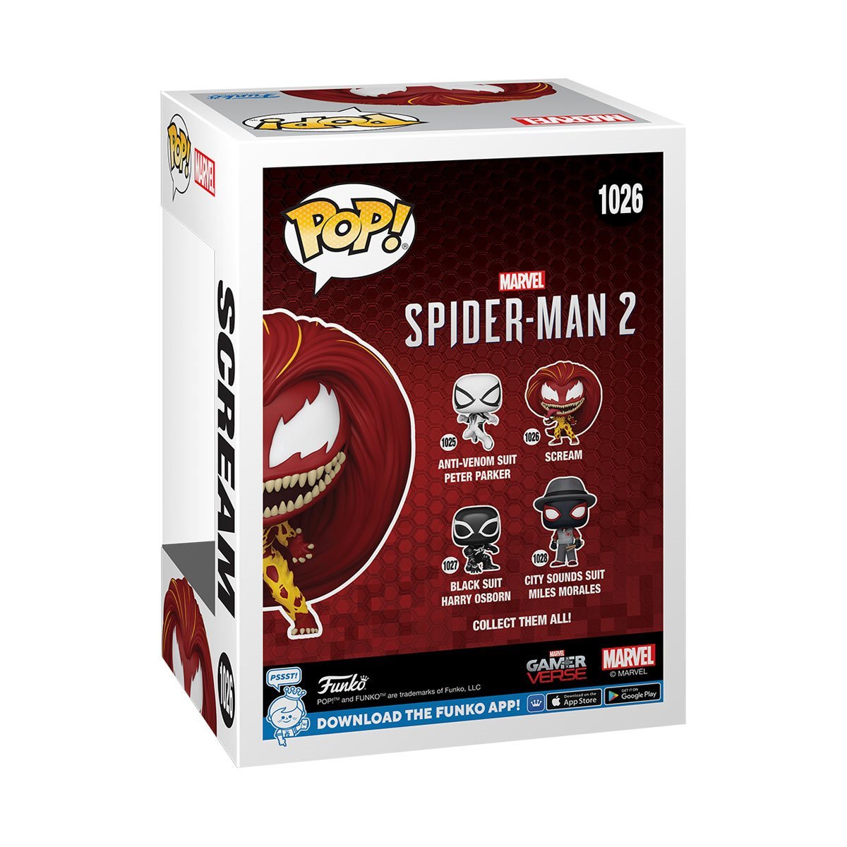 Scream Funko Pop! Marvel Spider-Man 2 Gamer Verse - Approx. 4 1/4" Collectible Bobblehead Figure #1026 with Window Display Box