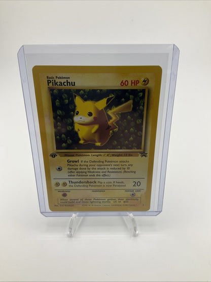 1999 Pokemon Card #1 Ivy Pikachu 1st Edition Error League Promo NM