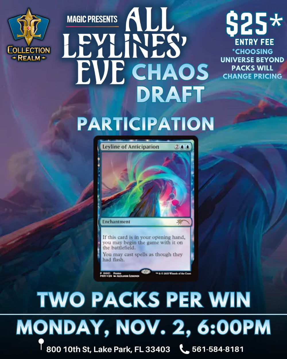 Magic: The Gathering – All Leylines' Eve Chaos Draft Participation Event – November 2, 2026 (Monday) 6:00 PM