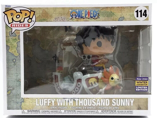 Funko Pop! Rides One Piece Luffy With Thousand Sunny #114 Winter Convention NIB