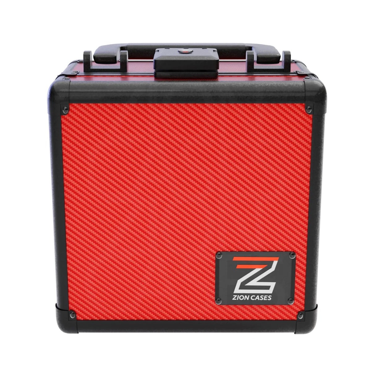Zion Cases Slab Case GO for Graded Cards, Holds Up to 25 Slabs, Carbon Fiber Red, Secure Locking Case for Trading Card Storage, Travel & Card Shows (PRE-ORDER)
