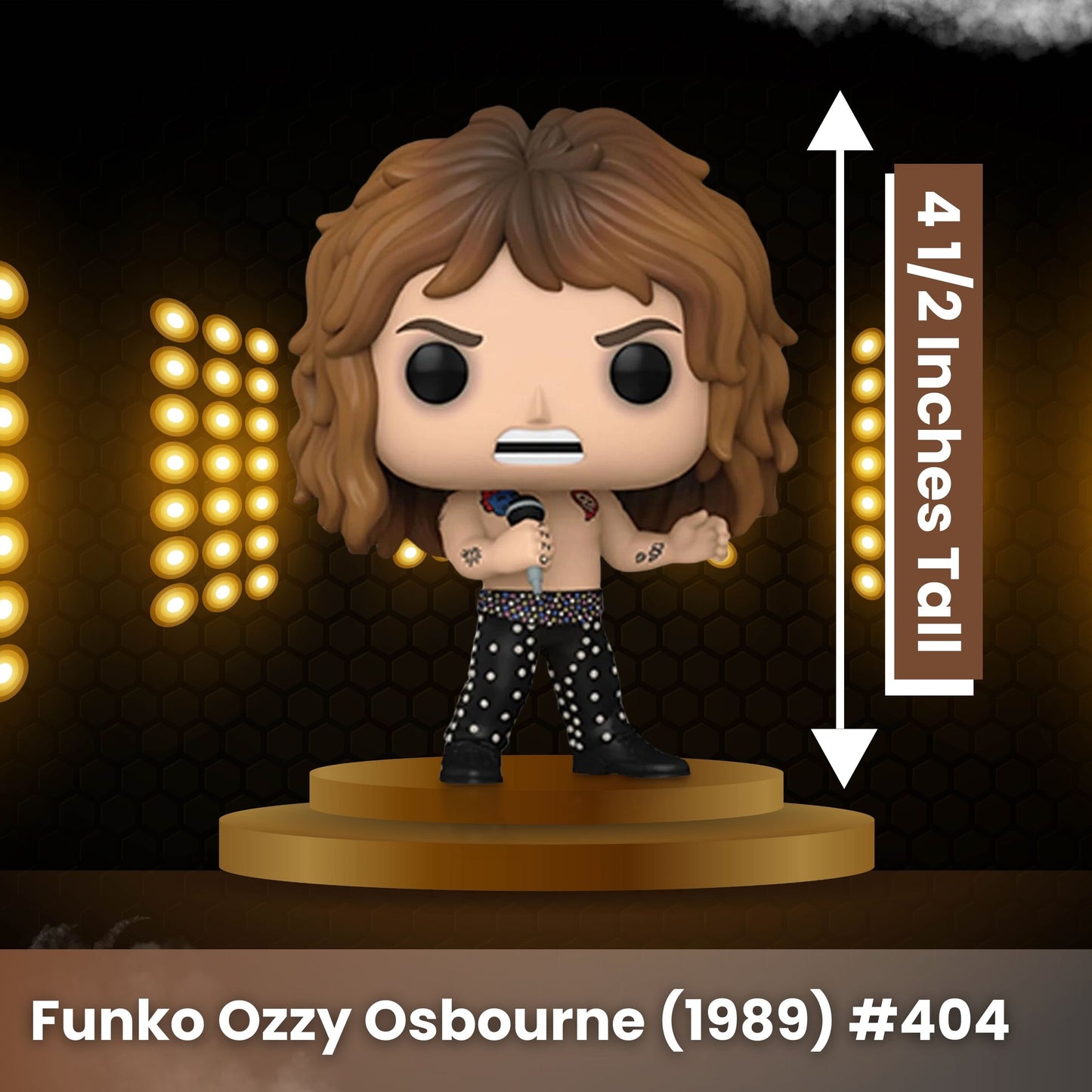 Ozzy Osbourne Funko Pop! Rocks (1989) - Collectible Vinyl Figure #404 with Window Display Box