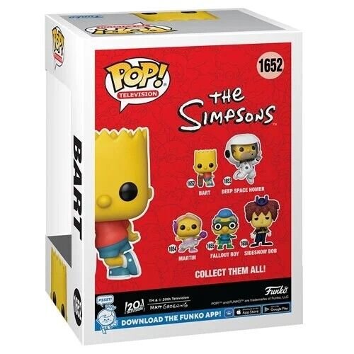 Bart Simpson with Skateboard Funko Pop! Television The Simpsons - Approx. 3 1/2" Collectible Vinyl Figure #1652 with Display Box Protector Case