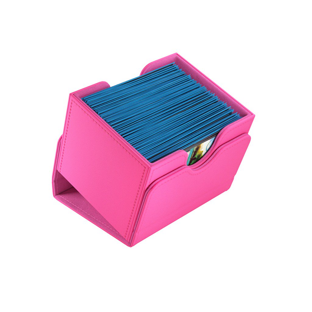 Gamegenic Sidekick 100+ XL Pink Convertible Deck Box for 100+ Double-Sleeved Cards, Magnetic Closure, Extra-Large Storage for Commander Decks, Tokens, and Trading Card Games