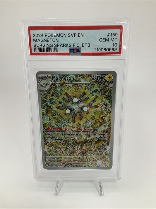 Magneton SVP 159 Black Star Promo Surging Sparks, Pokémon Center Stamped PSA 10