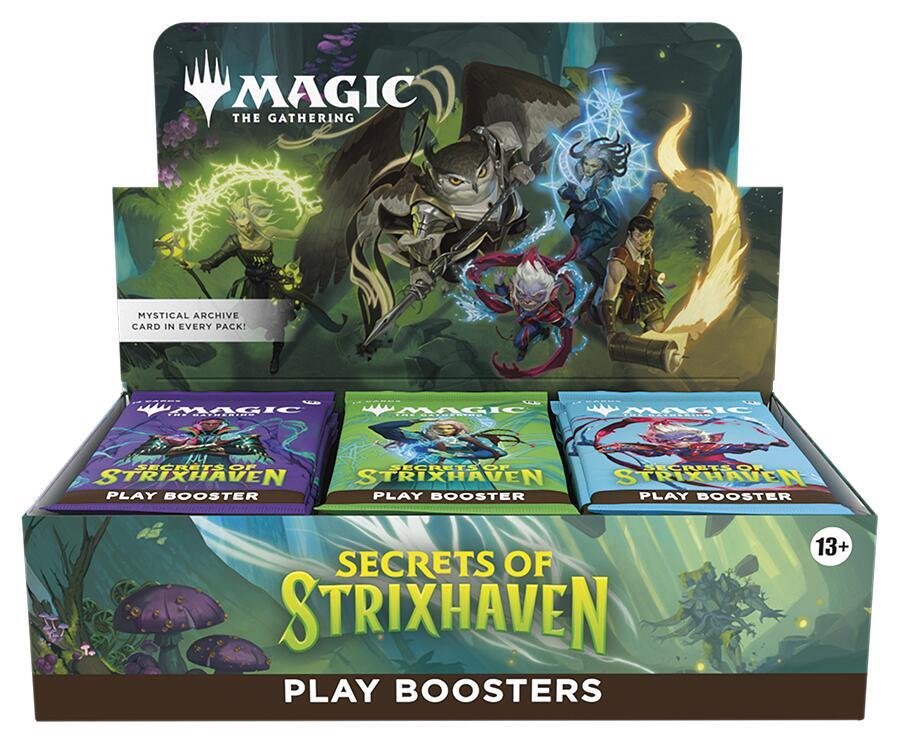 MTG Secrets of Strixhaven Play Booster Box – 30 Magic: The Gathering Boosters for Drafting, Deck Building, Collecting Rare & Foil Cards, Fun for Players & Collectors