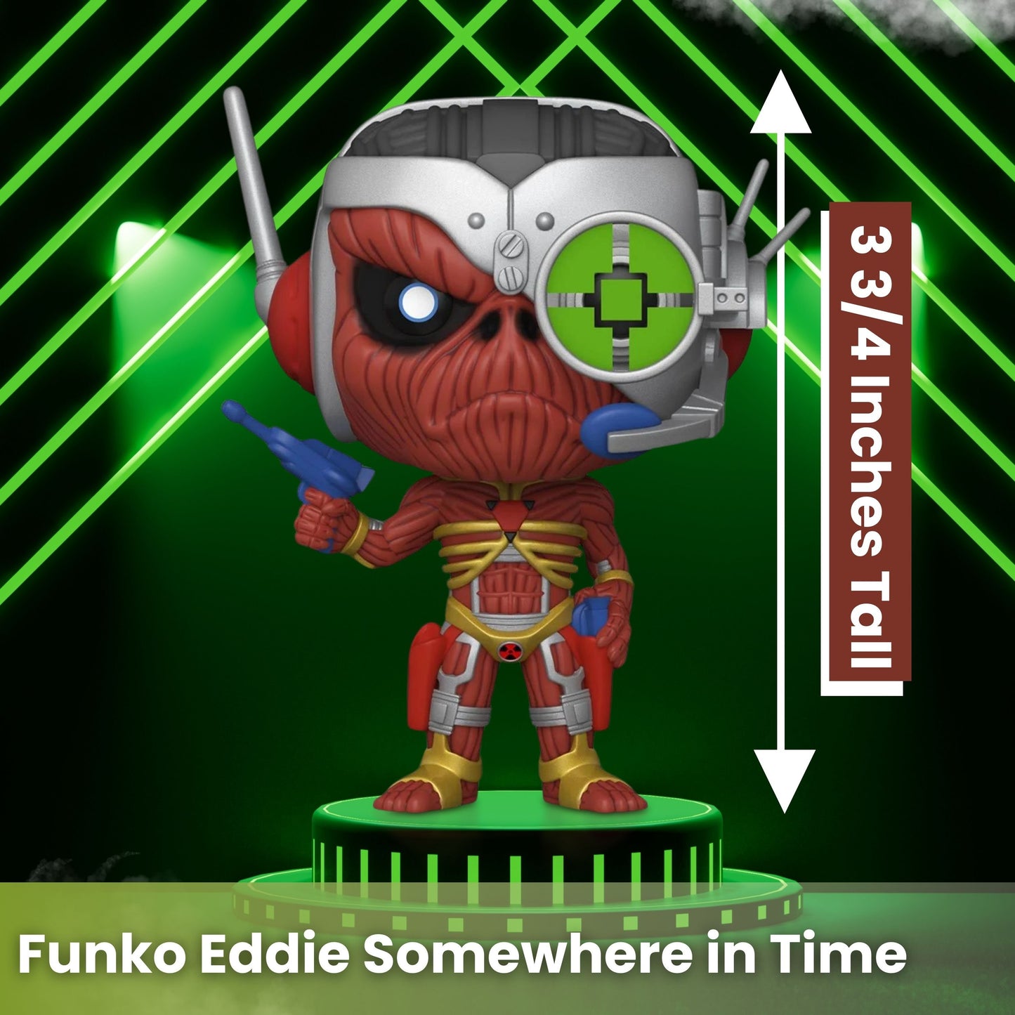 Somewhere in Time Eddie Funko Pop! Rocks: Iron Maiden - Approx. 3 3/4" Collectible Vinyl Figure #248  with Display Box Protector Case