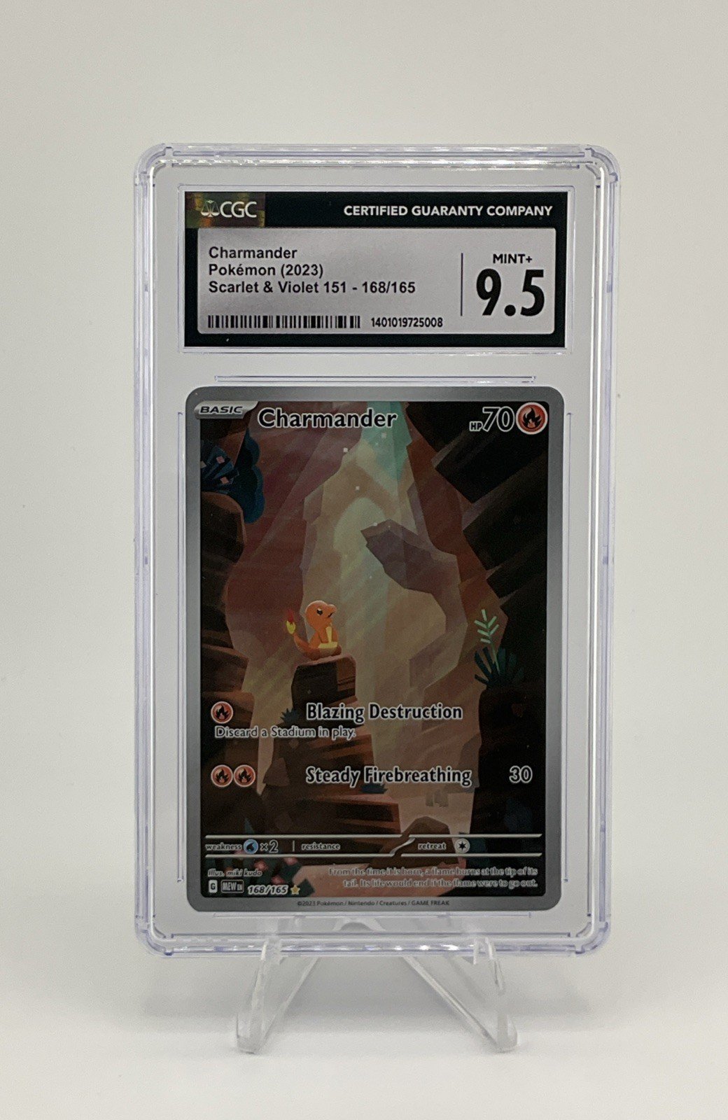 Pokemon TCG 2023 Charmander 168/165 Scarlet & Violet 151 CGC 9.5