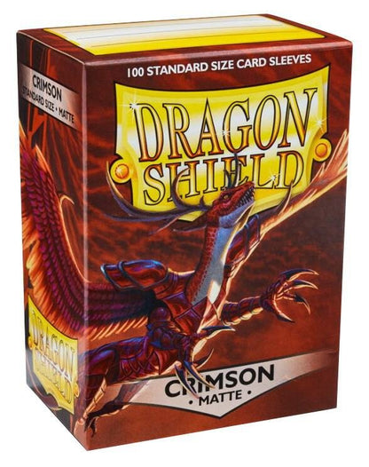 Dragon Shield durable matte card protector sleeves Crimson color