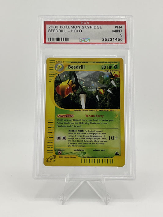 Pokémon TCG 2003 Pokemon Skyridge #H4 Beedrill Holo PSA 9 - Mint