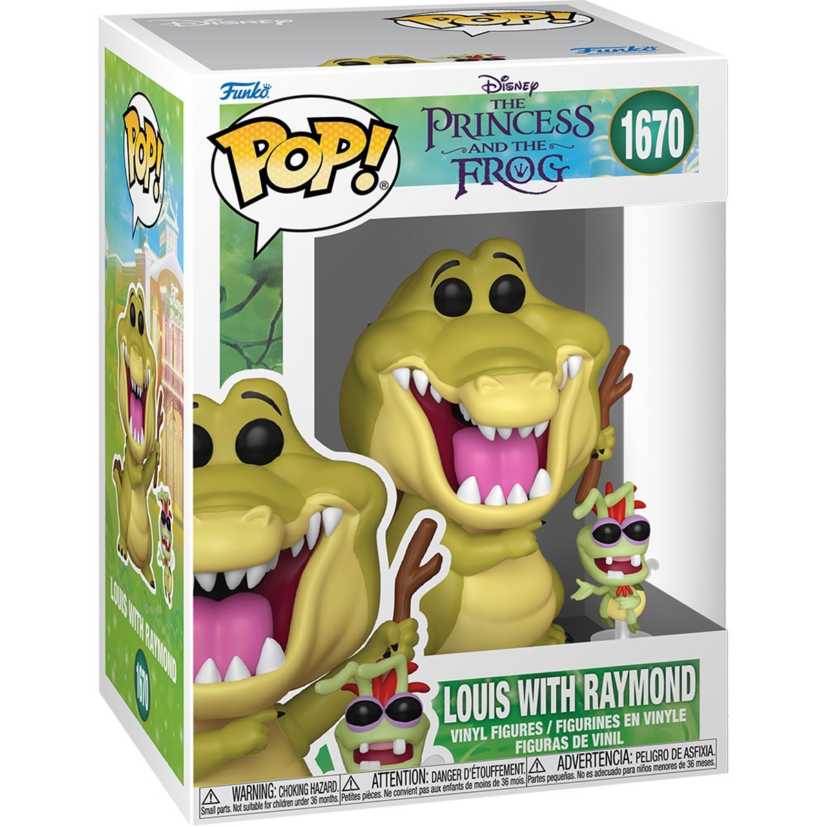 Louis with Raymond #1670 Funko Pop! Princess and the Frog - Approx. 3 3/4" Collectible Vinyl Figure Bundled with Display Box Protector Case - Estimated Arrival: Jan. 2026 (PRE-SALE)