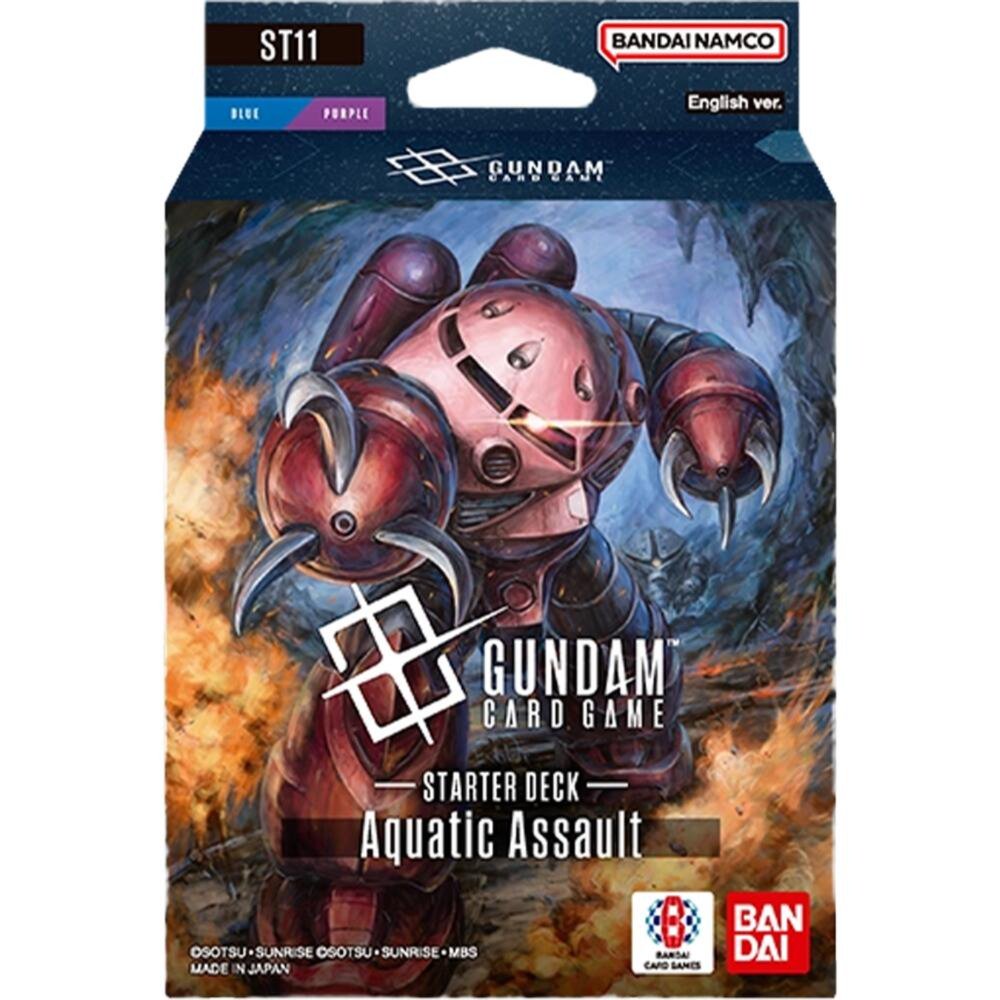 Gundam ST-11 Aquatic Assault Starter Deck – Blue & Purple 50-Card Ready-to-Play Deck with Char’s Z'Gok, Resource Cards, Tokens, Bonus Pack & Rule/Playsheet (PREORDER - Release Date September 25, 2026)