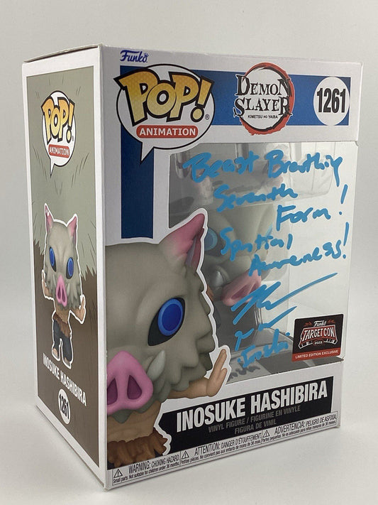 Funko Pop!  Demon Slayer: Kimetsu no Yaiba - Inosuke Hashibira -Signed  Bryce P