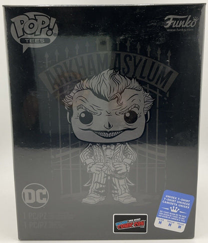 Funko POP! Tees Arkham Asylum The Joker [Black Chrome] Size M 2019 NYCC Sealed