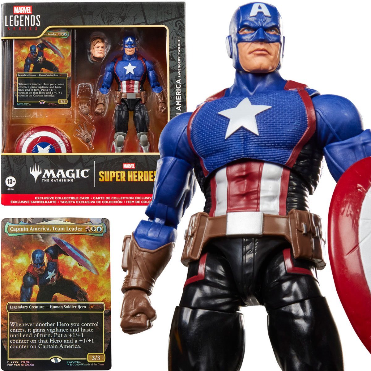 Marvel Legends Series Captain America Avengers: Twilight 6-Inch Action Figure with Shield, Accessories and Exclusive Foil Magic: The Gathering Card, Collectible Figure (PREORDER - Release Date October 2026)