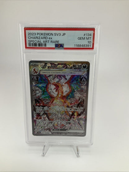 PSA 10 Charizard ex 134/108 SAR sv3 Pokemon Japanese Ruler of the Black Flame