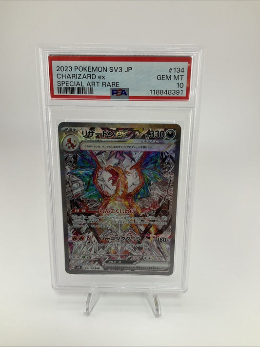 PSA 10 Charizard ex 134/108 SAR sv3 Pokemon Japanese Ruler of the Black Flame