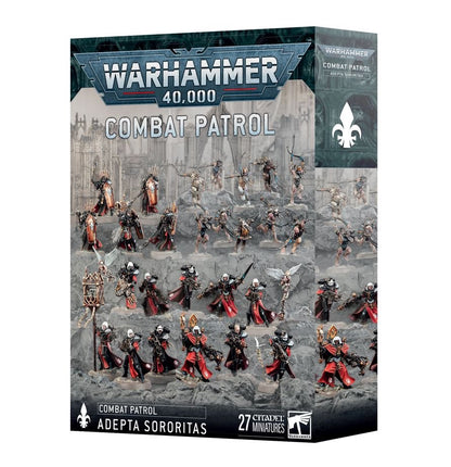 Warhammer 40K Combat Patrol Adepta Sororitas Army Set – 27 Multipart Plastic Miniatures, Sisters of Battle Warhammer 40,000 Starter & Expansion Box with Canoness and Celestian Sacresants (PRE-ORDER)