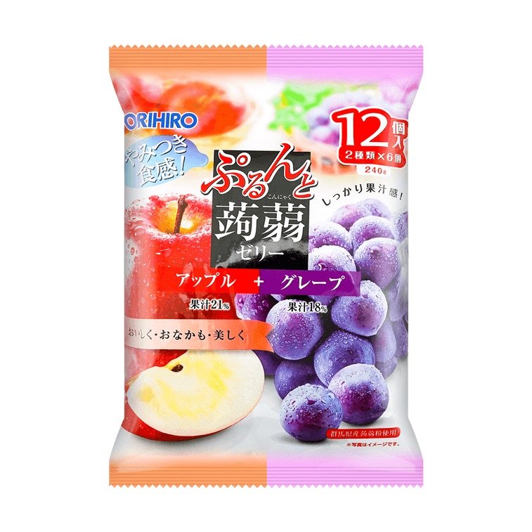 ORIHIRO Konjac Jelly Apple and Grape