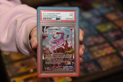 ER Bumper Slab PSA Gradient Blue Pink Glitter Protective Frame for Graded Trading Card Slabs | Premium Display & Protection Accessory (PPRE-ORDER JUNE)