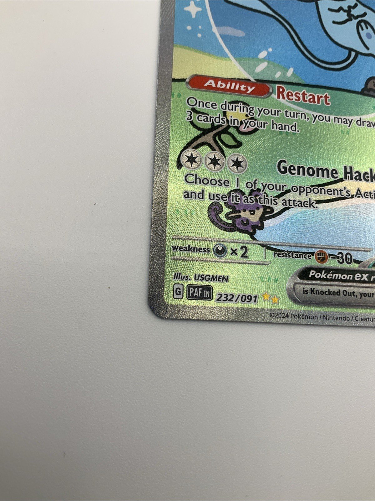 Pokemon Bubble Mew EX 232/091 Paldean Fates SIR NM 🫧