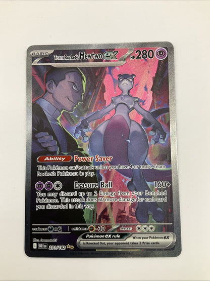 Pokemon TCG: Team Rocket's Mewtwo ex 231/182 SIR Destined Rivals
