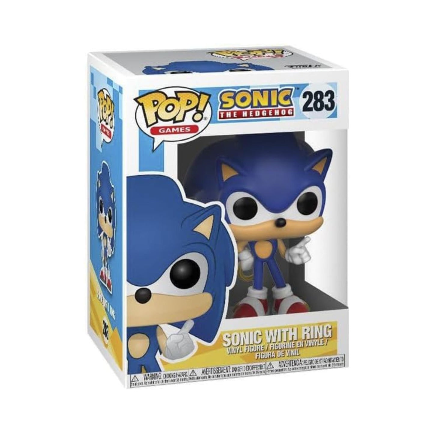 Sonic with Ring Funko Pop! Games Sonic The Hedgehog - Approx. 3 3/4" Collectible Vinyl Figure #283 with Window Display Box (PRE-ORDER)