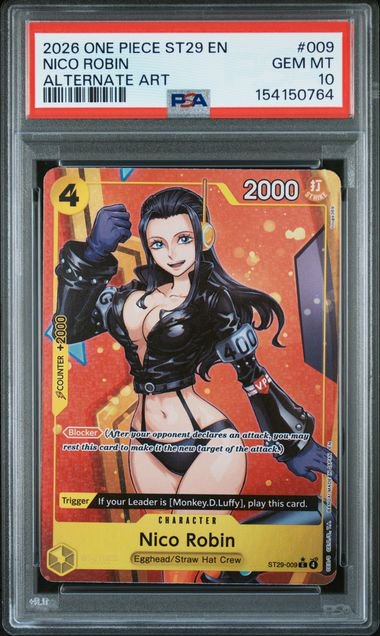 One Piece Nico Rob. ST29 Alt PSA 10 0764