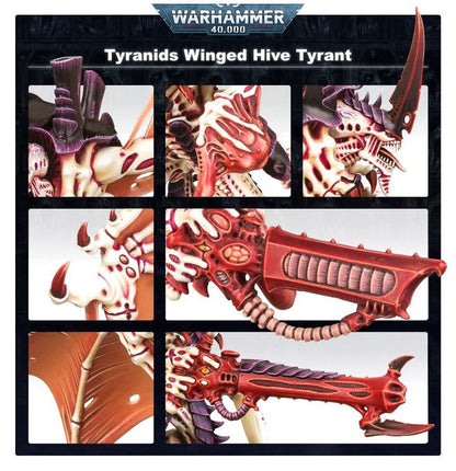 Warhammer 40,000 Winged Hive Tyrant Tyranids Winged Hive Tyrant Miniature Kit – Build as Winged Hive Tyrant, Hive Tyrant or Swarmlord – 59-Piece Plastic Model for Warhammer 40K