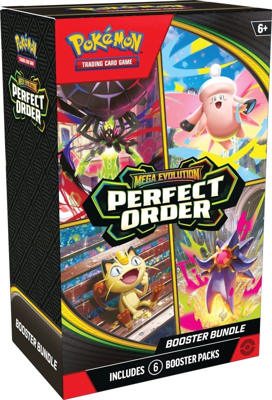 Pokemon TCG Mega Evolutions ME3 Booster Bundle - 6 Pokémon TCG Perfect Order Packs, Collectible Trading Cards, Anime Cards, Pokemon Deck, TCG Card Game for Collectors & Players (PRE-ORDER MARCH)