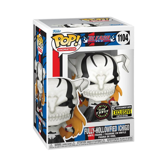 Fully-Hollowfied Ichigo Funko Pop! Bleach - EE Exclusive Glow Chase Limited Edition Vinyl Figure #1104 with Display Box Protector Case