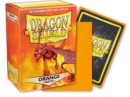 Dragon Shield Standard Matte Card Sleeves Orange 100 Count, Textured Protective Trading Card Sleeves for MTG, Pokémon, Lorcana, Flesh and Blood, Standard Size 63 x 88 mm (PRE-ORDER)