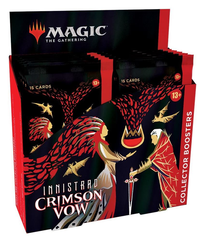 Magic: The Gathering TCG Innistrad: Crimson Vow - Collector Booster Display MTG Expansion with Vampires, Showcase Cards & Foil Rares