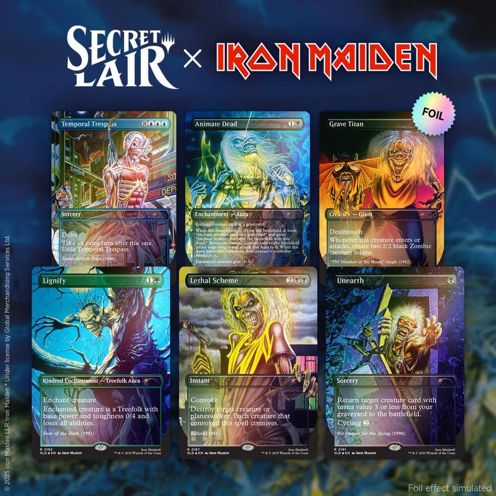 Secret Lair X Iron Maiden Rainbow Foil