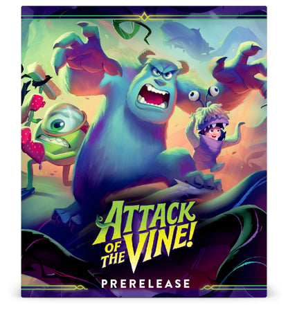 Disney Lorcana TCG Attack of the Vine Prerelease Kit | 6 Booster Packs, Promo Card, Damage Dice, Poster, Pack Rush Rules | Trading Card Game Starter & Event Kit