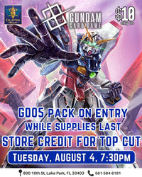 Gundam Card Game Tournament – August 4, 2026 (Tuesday 7:30 PM)