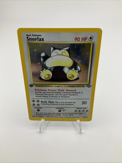Pokémon TCG Snorlax Jungle 11/64 Holo Unlimited Holo Rare 1st Edition NM