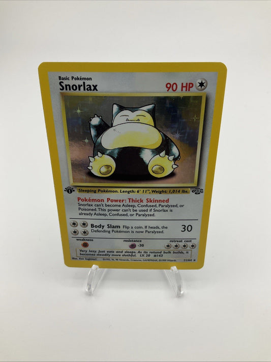 Pokémon TCG Snorlax Jungle 11/64 Holo Unlimited Holo Rare 1st Edition NM