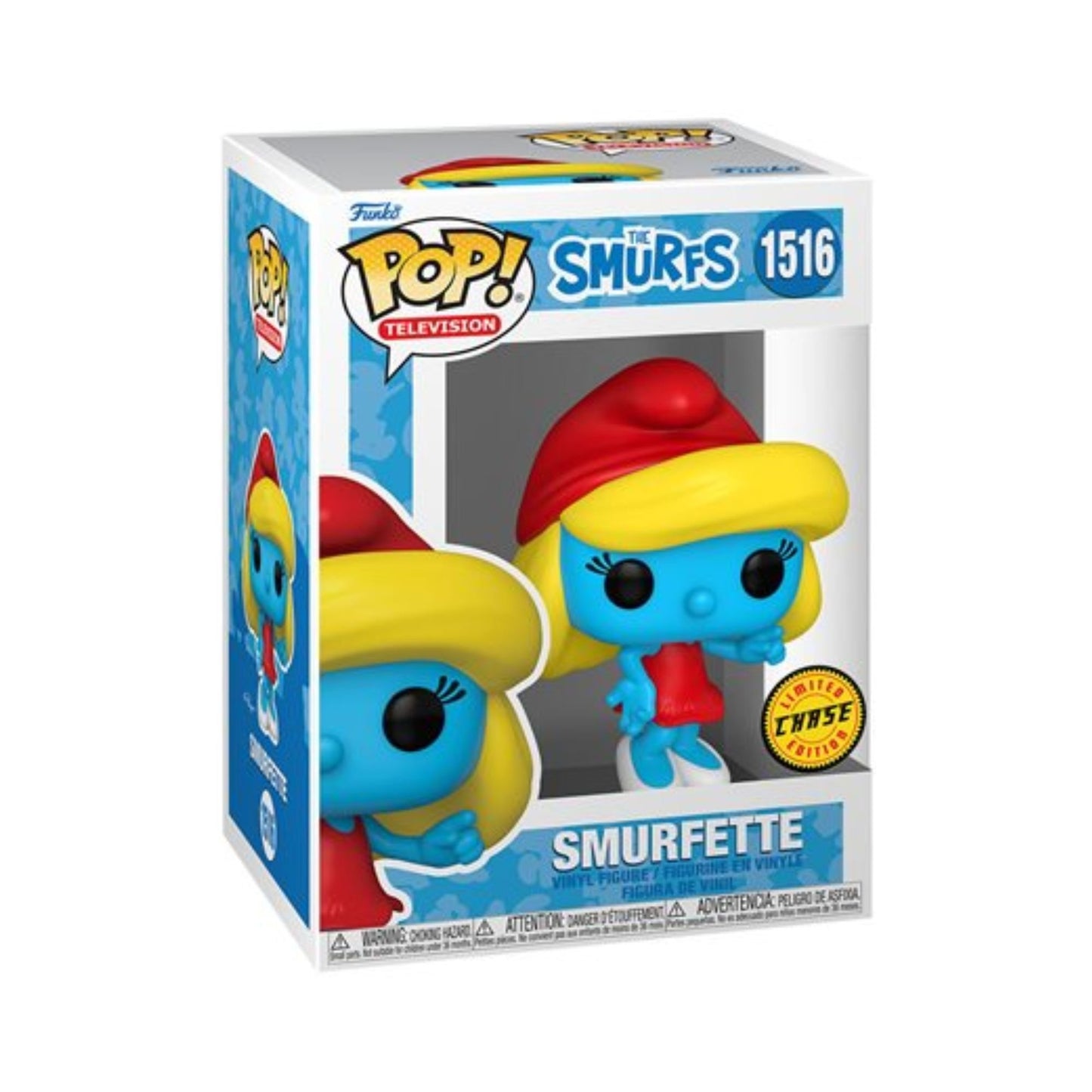 Smurfette Funko Pop! The Smurfs - Chase Limited Edition Vinyl Figure #1516 with Display Box Protector Case