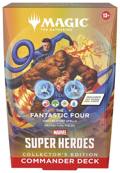 MTG MSH The Fantastic Four CE Commander Deck – Marvel Super Heroes Collector’s Edition – Ready-to-Play Magic: The Gathering Deck with 100 Surge Foil Cards (PRE-ORDER JUNE)