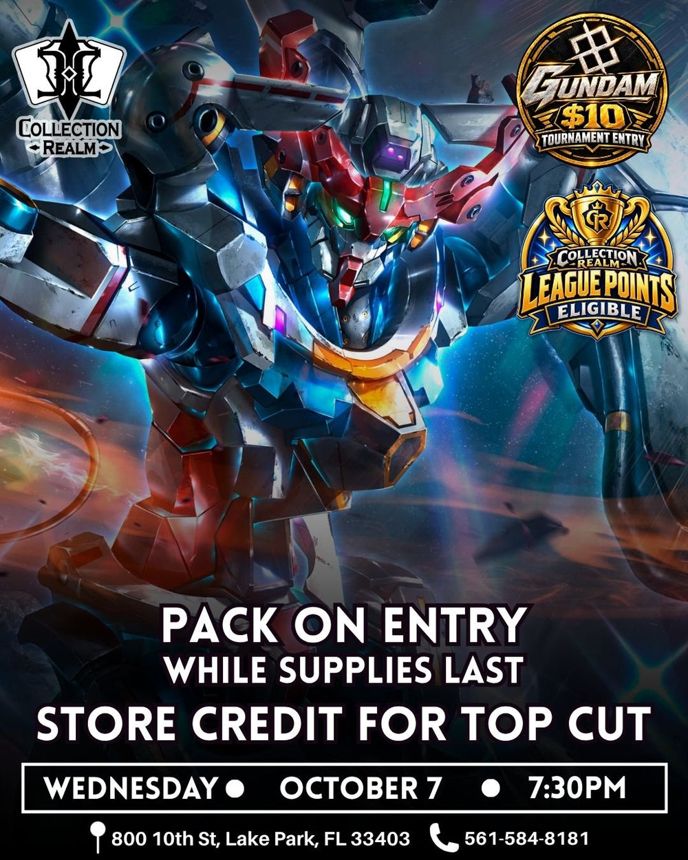 Gundam Card Game League Points Eligible – October 7, 2026 (Wednesday 7:30 PM)