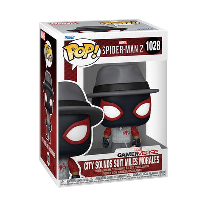 City Sounds Suit Miles Morales Funko Pop! Marvel Spider-Man 2 Gamer Verse - Approx. 4 1/2" Collectible Bobblehead Figure #1028 with Window Display Box