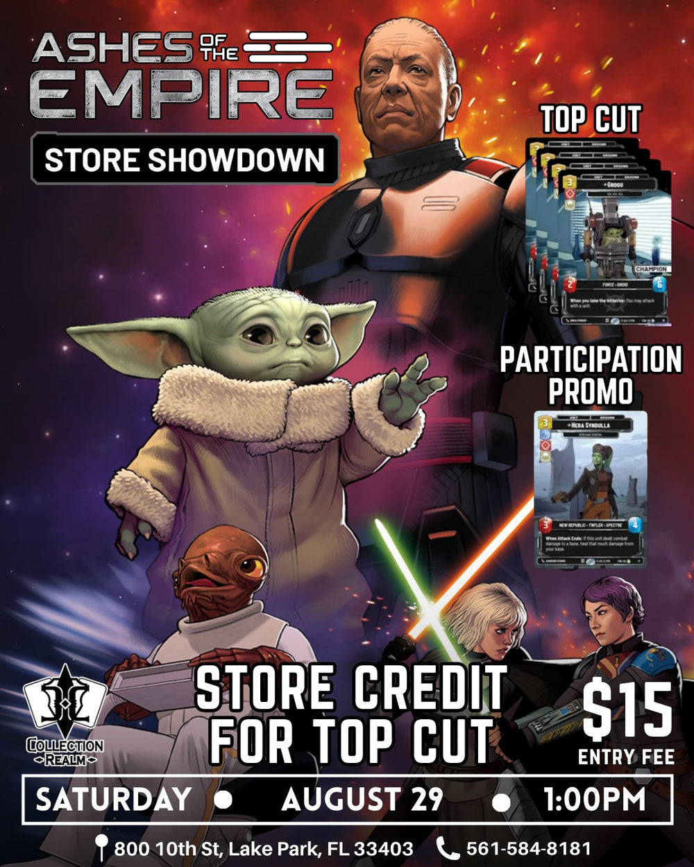 Star Wars Unlimited Ashes of the Empire Store Showdown – August 29, 2026 (Saturday 1:00 PM)
