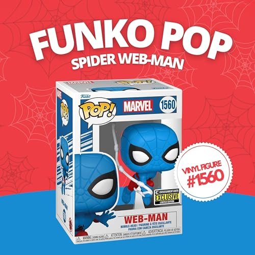 Spider-Man Web-Man Funko Pop! Marvel - Approx. 3.75" Entertainment Earth Exclusive Limited Edition Vinyl Figure #1560 with Display Box Protector Case