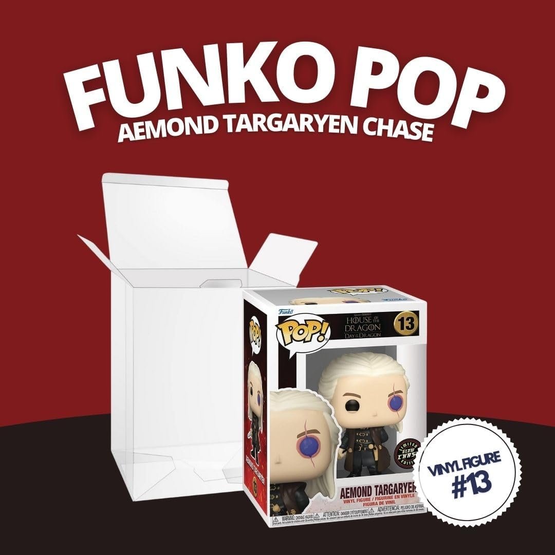 Aemond Targaryen Funko Pop! House of The Dragon - Glow Chase Limited Edition Vinyl Figure #13 with Display Box Protector Case