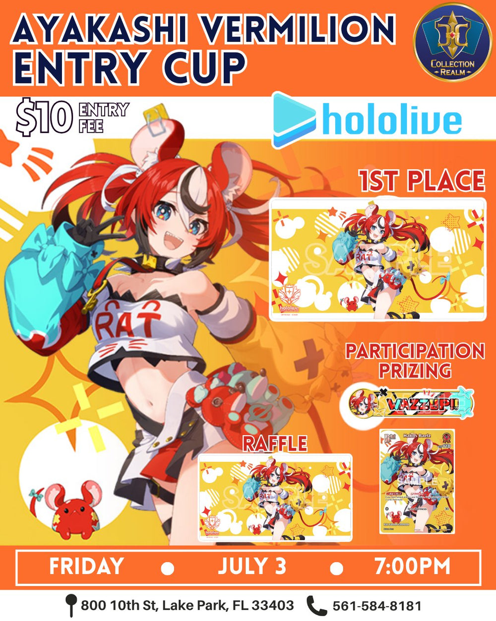 Hololive Official Card Game: Ayakashi Vermilion Tournament – July 3, 2026 (Friday 7:00 PM)