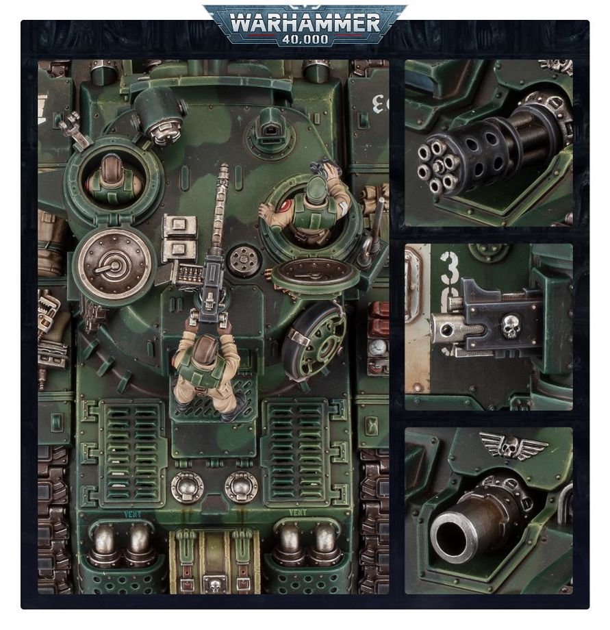 Warhammer 40,000 Rogal Dorn Battle Tank – Astra Militarum Heavy Assault Tank Miniature with Custom Weapon Loadouts & Transfer Sheet