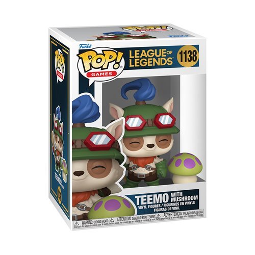 Teemo with Mushroom #1138 Funko Pop! Games League of Legends - Approx. 3 1/2" Collectible Vinyl Figure Bundled with Display Box Protector Case - Estimated Arrival: Oct. 2025 (PRE-SALE)