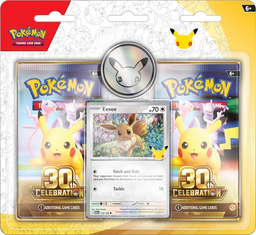 pokemon tcg 2 promo cards Pokémon 30th Celebration 2-Pack Blister | Booster Packs, Eevee Foil Card & Pokémon Coin Option:Mini Tin Vol.2 - Nami (P-112) v2 Pokémon EX Card style promo card artwork Top 10 Infect-Providing Cards