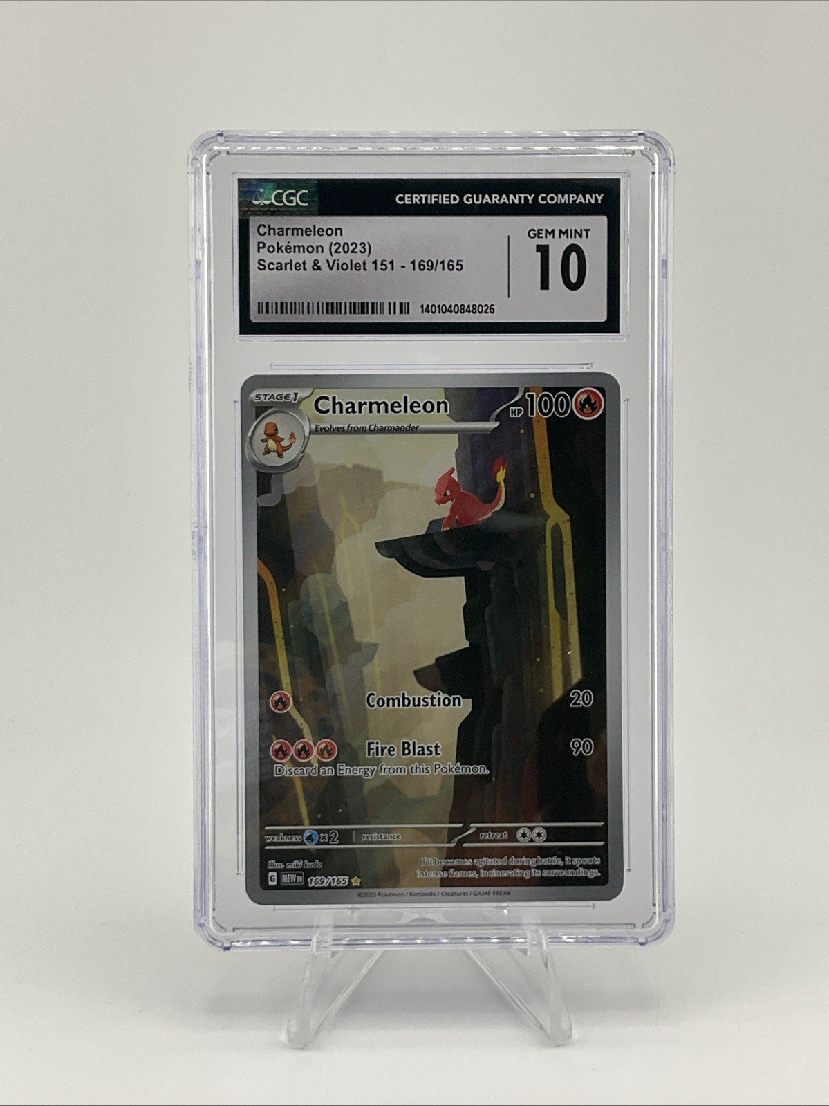 Pokemon TCG  Charmeleon 169/165 Scarlet & Violet 151 illustration Rare CGC 10